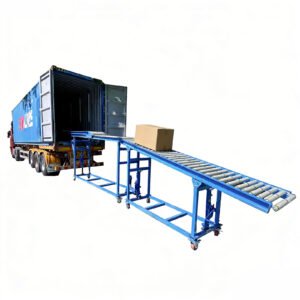 high rise telescopic gravity roller conveyor 1