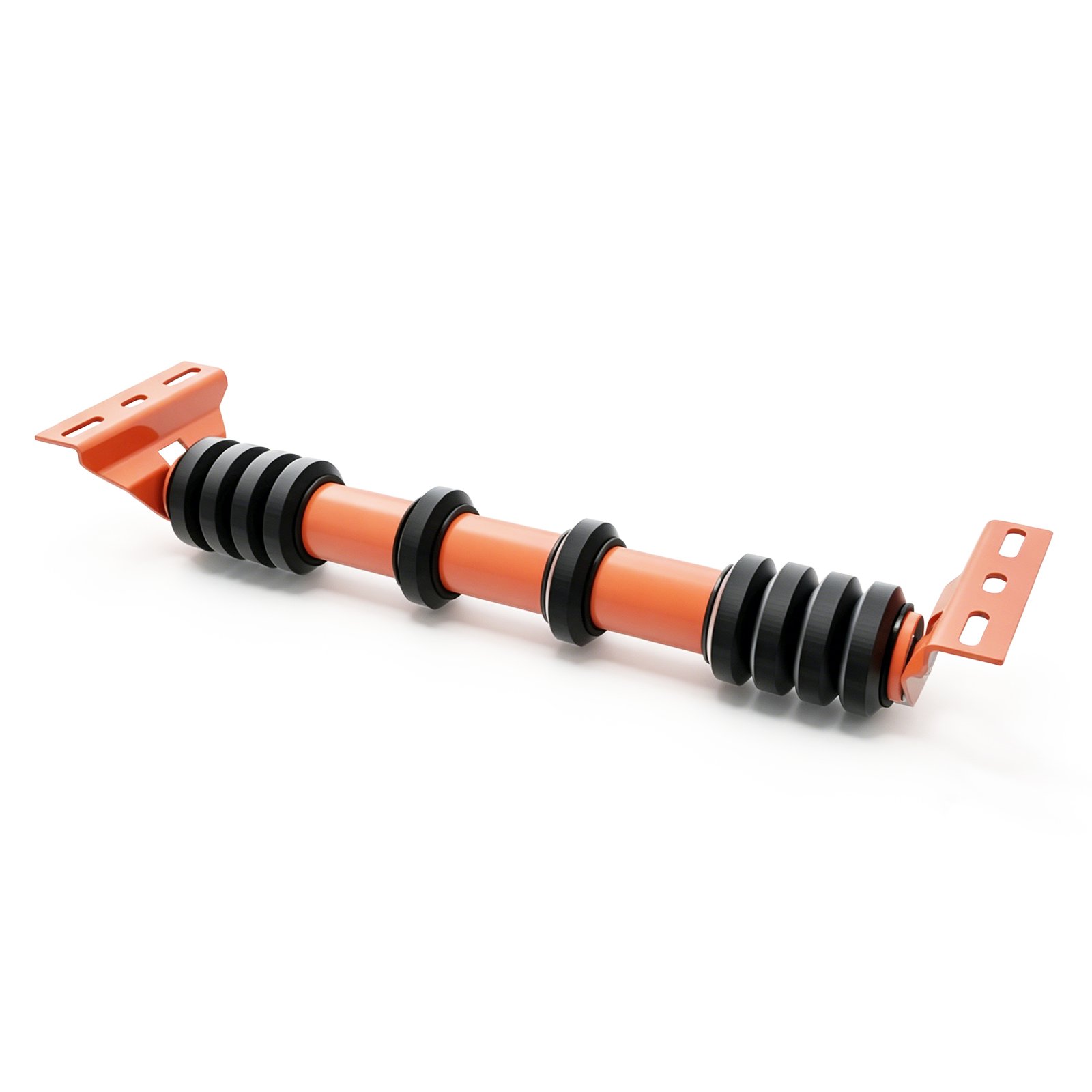 Rubber cushion return idlers