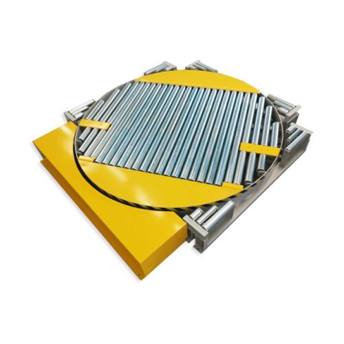 Pallet turn table motorized roller conveyor